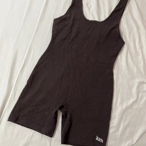 Kith Black Sleeveless Ribbed Romper